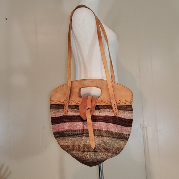 Unknown Handbags - Hobo Hippie Natural Hand-Dyed Jute & Leather 🎒